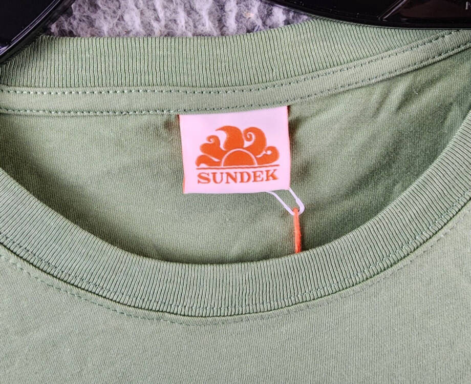 Sundek Graphic Tee Regular Men's XL Green Dust Crewneck Pullover Short Sleeves~