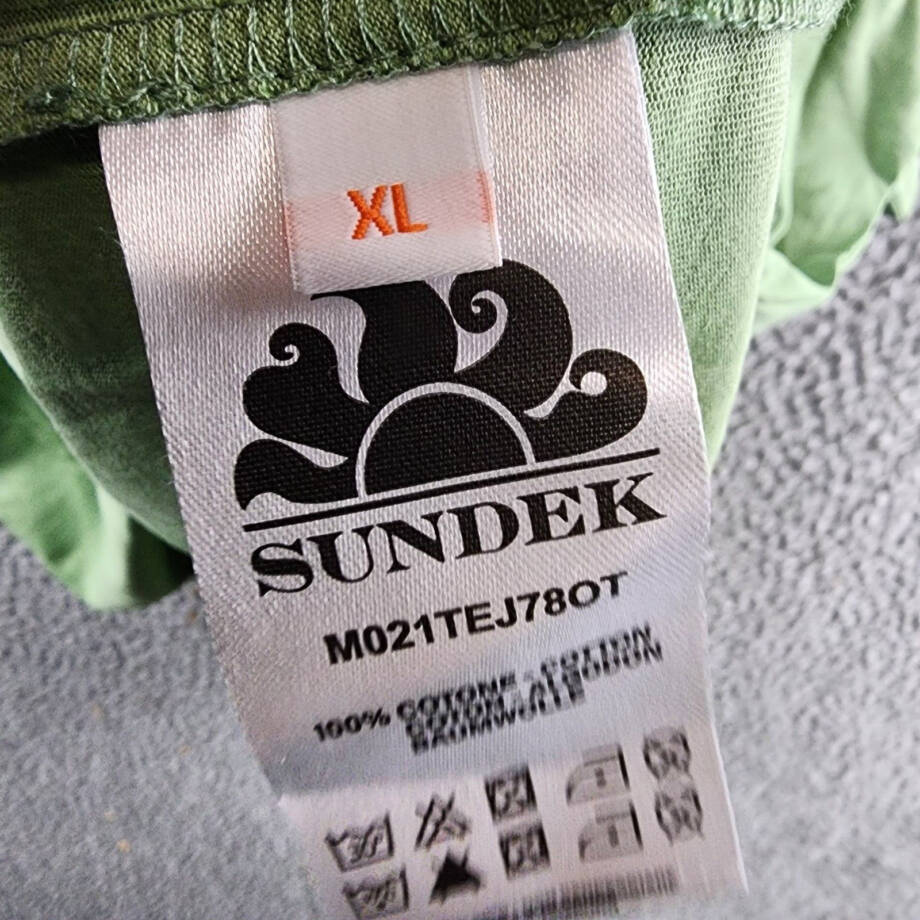 Sundek Graphic Tee Regular Men's XL Green Dust Crewneck Pullover Short Sleeves~