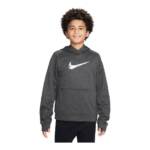 Nike Therma-FIT HBR Pullover Hoodie Boys' S Gray Heather Kangaroo Pocket L/S