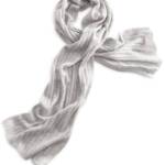 Charter Club Ribbed Cashmere Scarf Women's One Size Ice Grey Heather