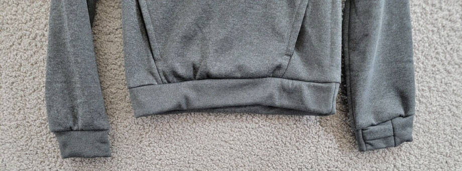 Nike Therma-FIT HBR Pullover Hoodie Boys' S Gray Heather Kangaroo Pocket L/S