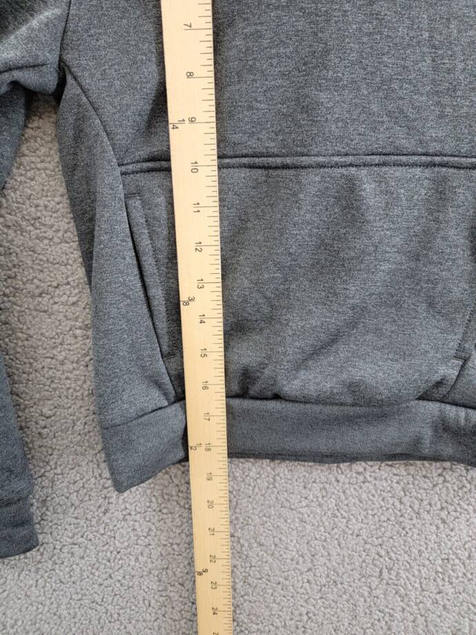 Nike Therma-FIT HBR Pullover Hoodie Boys' S Gray Heather Kangaroo Pocket L/S