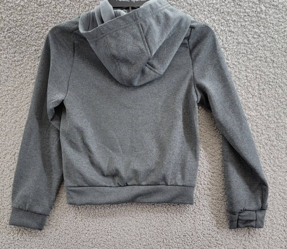 Nike Therma-FIT HBR Pullover Hoodie Boys' S Gray Heather Kangaroo Pocket L/S