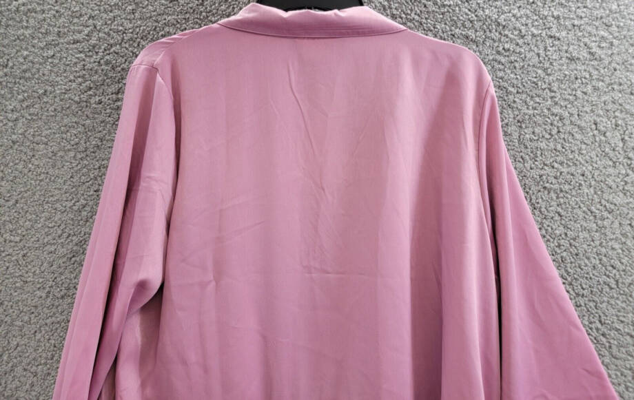 State of Day Crepe de Chine Self-Tie Robe Women's XL Mauve Orchid Long Sleeve
