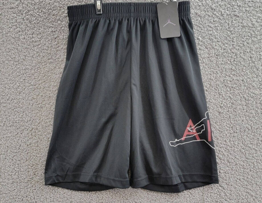 Jordan Jumpman Big Air Mesh Shorts Boys XL Black Multi Elastic Waist Pull On