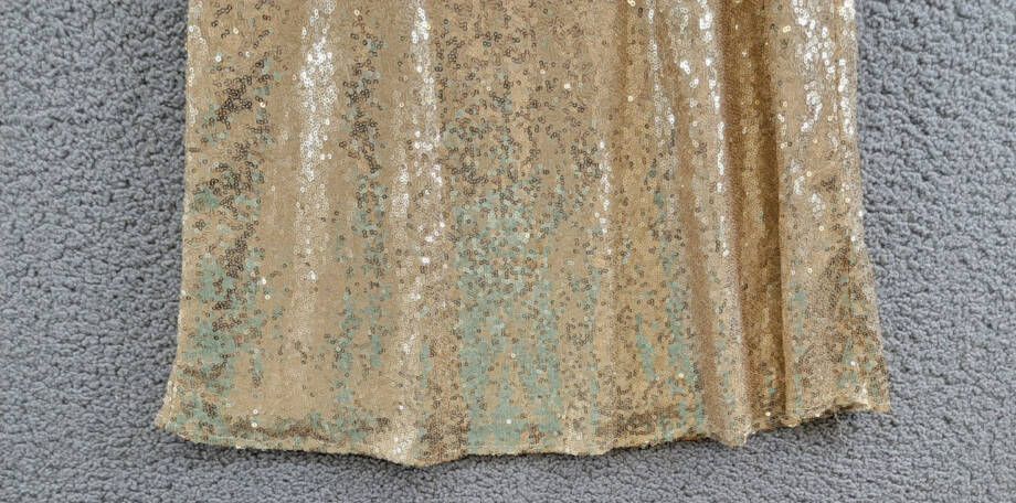 With Jules Sleeveless Sequin Swing Dress Big Girls L Gold Straight Neck Pullover