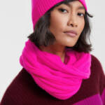 Charter Club Ribbed Cashmere Scarf Women's One Size Fierce Pink Solid