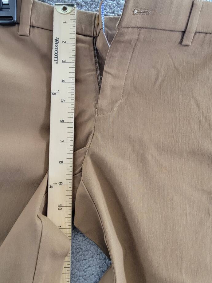 Michael Kors Solid Classic Fit Stretch Dress Pants Boys 14R Camel Button Closure