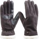 Isotoner Signature Recycled Microsuede Water Resistant Gloves Women's S/M Lead