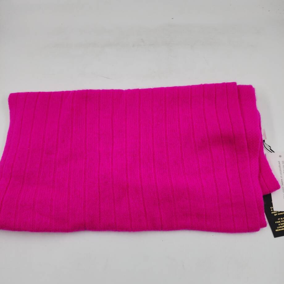 Charter Club Ribbed Cashmere Scarf Women's One Size Fierce Pink Solid