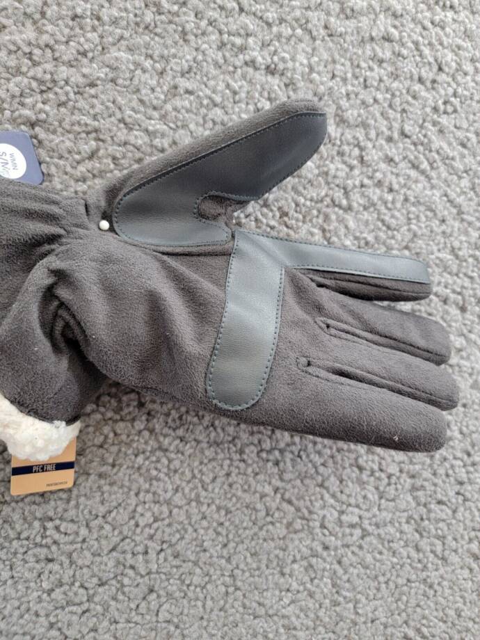 Isotoner Signature Recycled Microsuede Water Resistant Gloves Women's S/M Lead