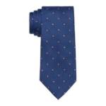 Tommy Hilfiger Silk Blend Logan Paisley Tie Men's Navy Tip Lining Bar Tack