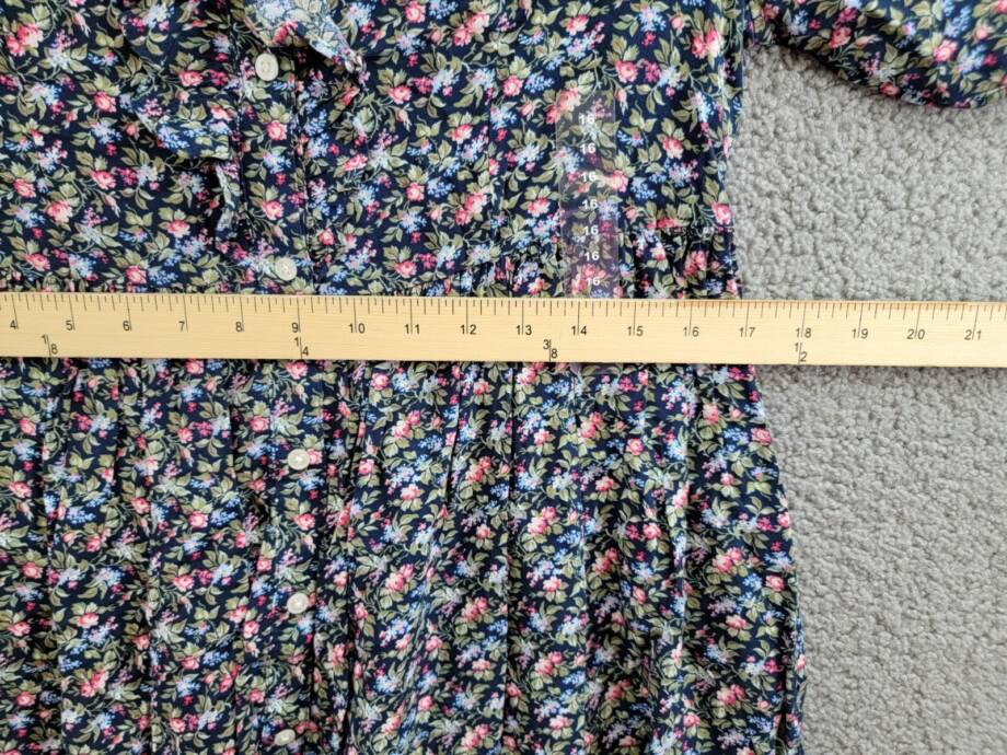 Polo Ralph Lauren Floral-Print Day Dress Girls 16 Henley Floral Long Sleeves