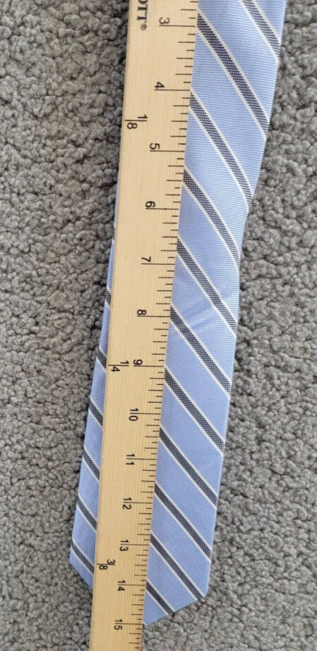 Tommy Hilfiger Oxford Stripe Tie Mens One Size Light Blue Classic Design Pointed