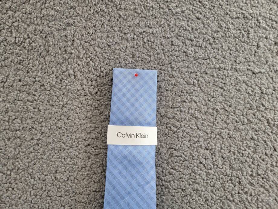 Calvin Klein Silk Blend Check-Pattern Tie Men's One Size Light Blue Adjustable