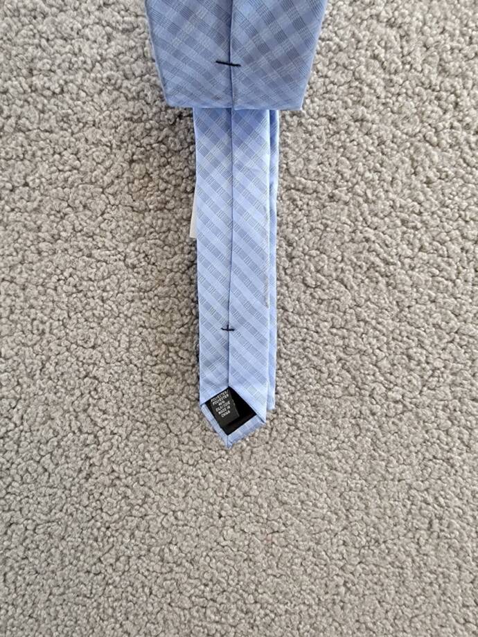 Calvin Klein Silk Blend Check-Pattern Tie Men's One Size Light Blue Adjustable
