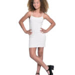 With Jules Sleeveless Bow-Back Ponté-Knit Dress Big Girls XL Natural Side Zip