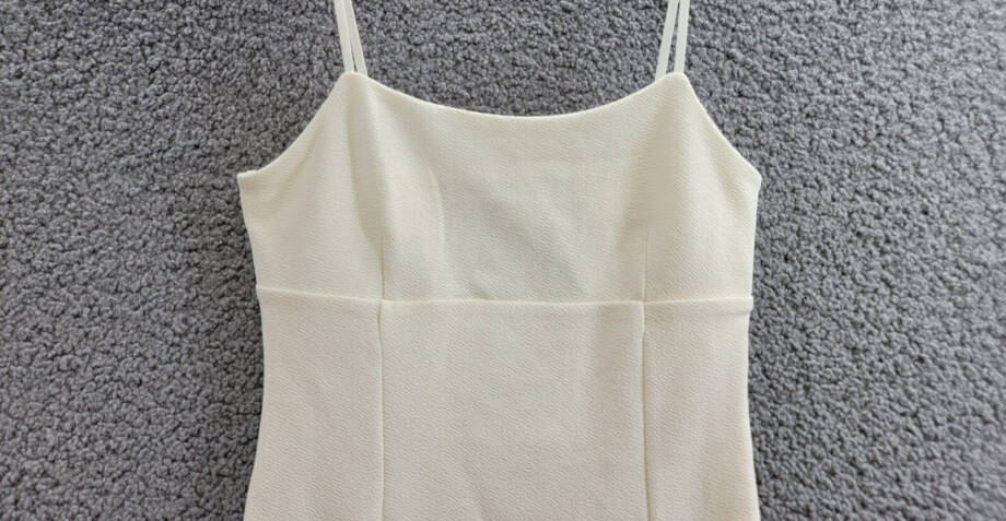 With Jules Sleeveless Bow-Back Ponté-Knit Dress Big Girls XL Natural Side Zip