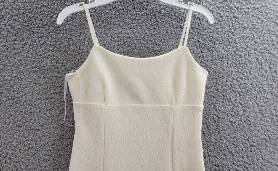 With Jules Sleeveless Bow-Back Ponte-Knit Dress Big Girls L Cream Zip Closure