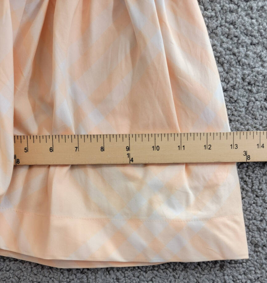 Burberry Marcy Check Shorts Girls 10Y Pastel Peach Elastic Waist Pull On