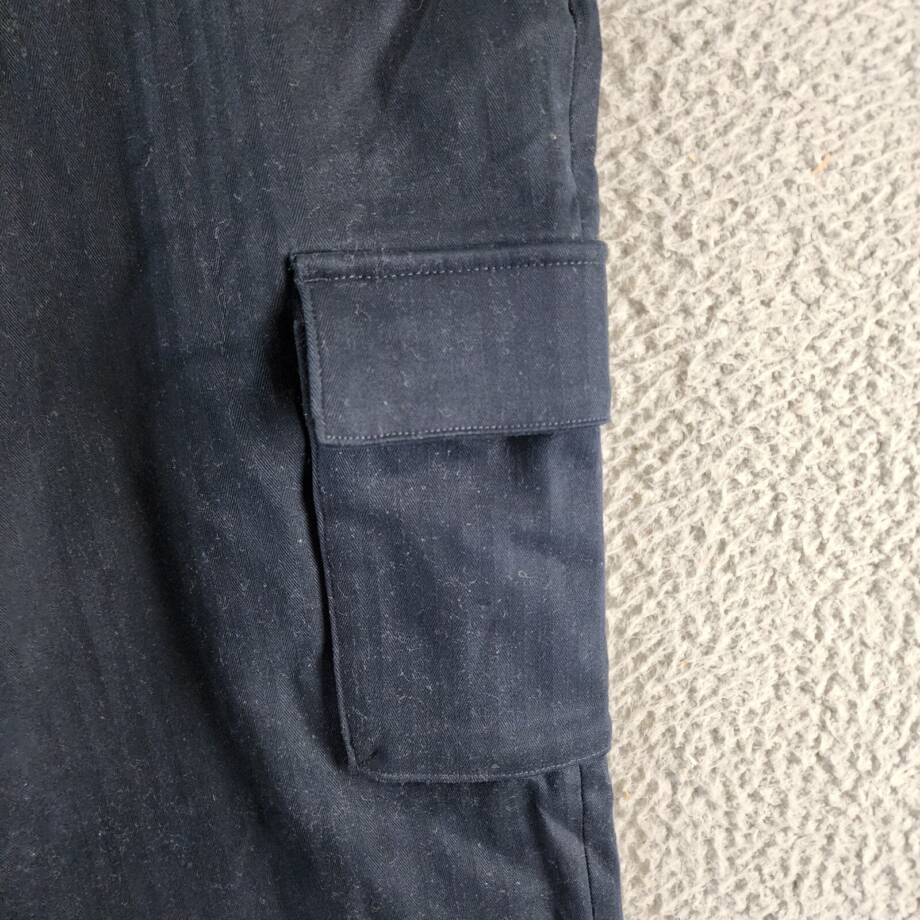 Vince Herringbone Cargo Pants Men's 32 Coastal Blue Straight Leg Mid Rise