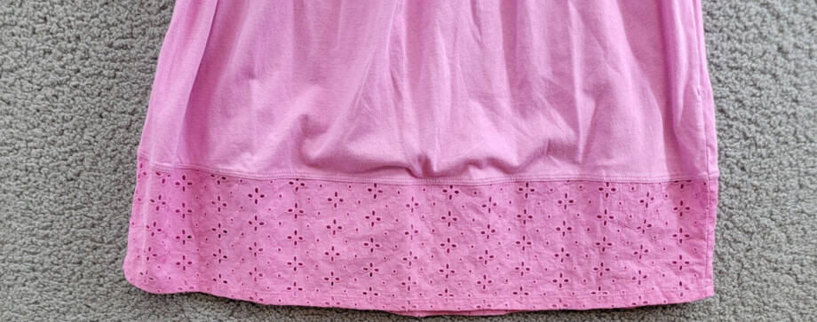 Splendid Smocked Eyelet Dress Girls' 12 Sherbert Solid Square Neck Pullover