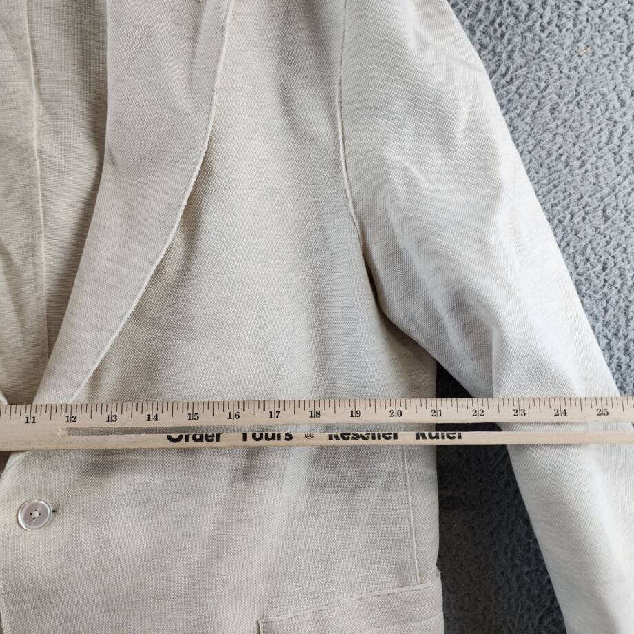 BOSS Hanry Slim Fit Raw Edge Sport Coat Men's 46R Open White Double Back Vents