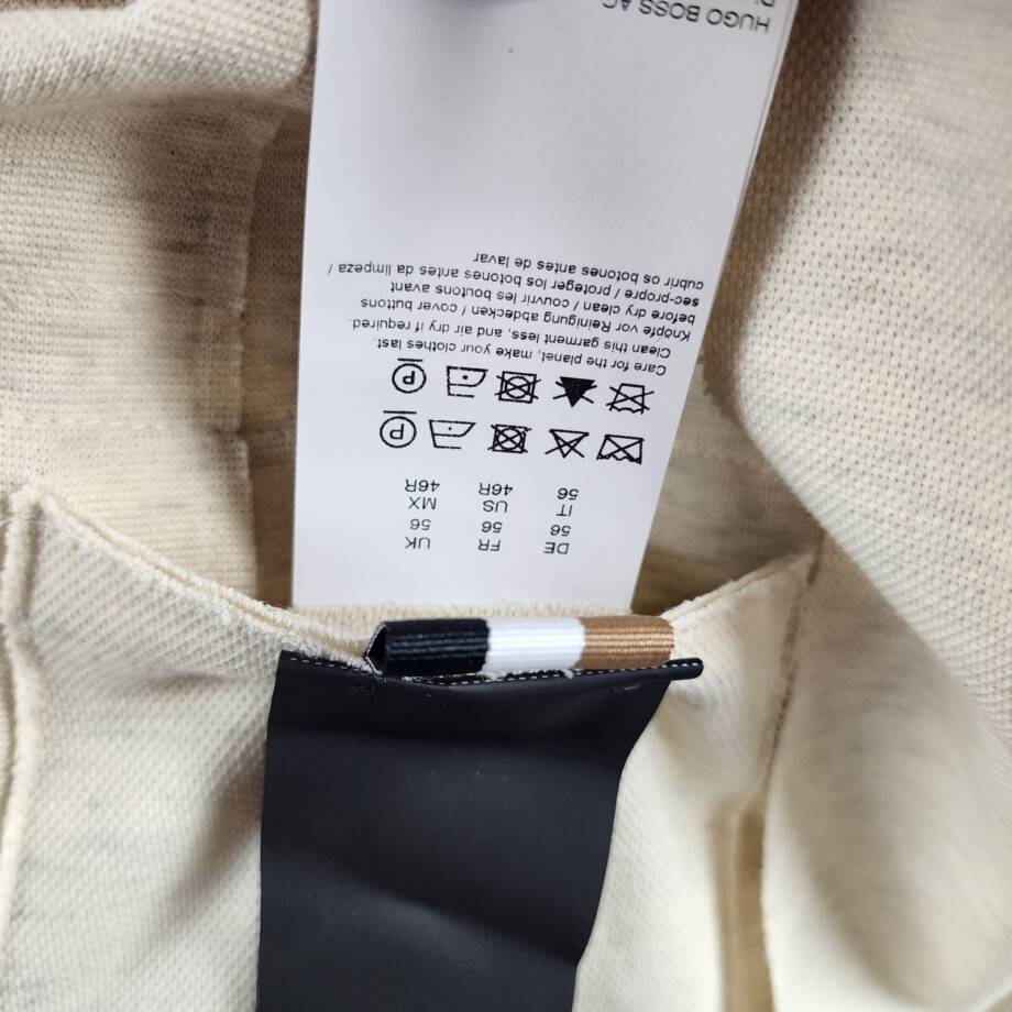 BOSS Hanry Slim Fit Raw Edge Sport Coat Men's 46R Open White Double Back Vents