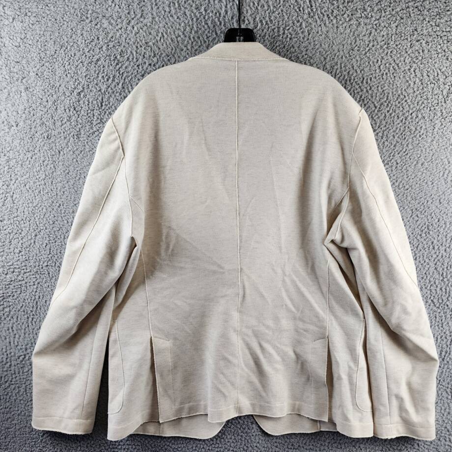 BOSS Hanry Slim Fit Raw Edge Sport Coat Men's 46R Open White Double Back Vents