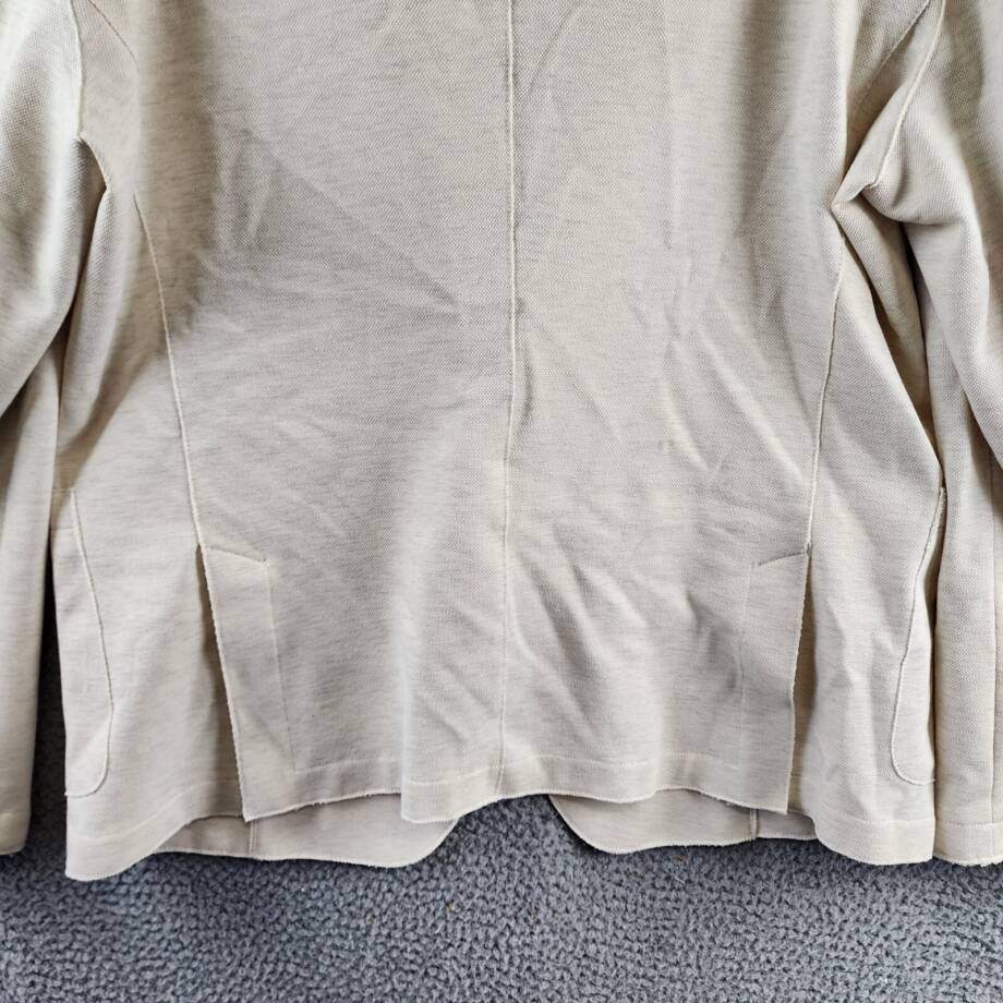 BOSS Hanry Slim Fit Raw Edge Sport Coat Men's 46R Open White Double Back Vents