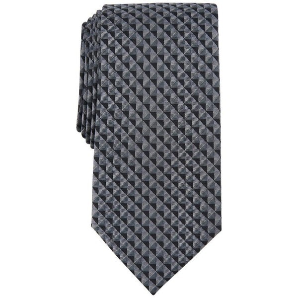 Michael Kors Nassau Geo-Print Tie Men's One Size Black Classic Design Pointed