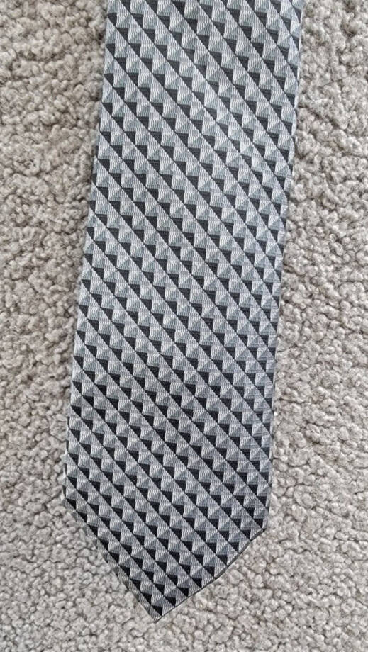 Michael Kors Nassau Geo-Print Tie Men's One Size Black Classic Design Pointed