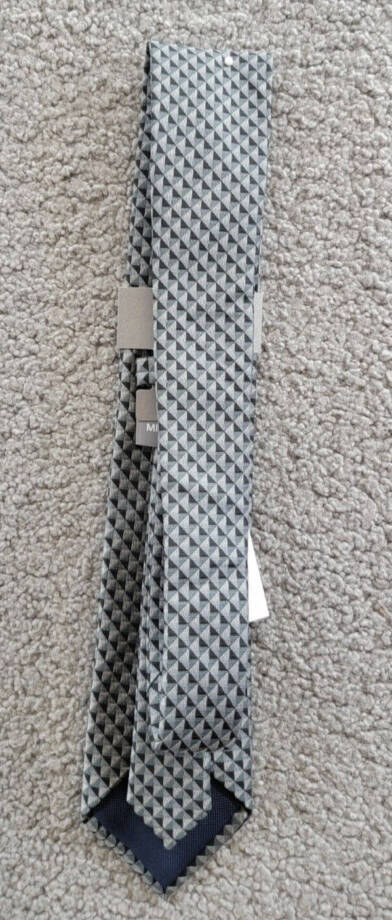 Michael Kors Nassau Geo-Print Tie Men's One Size Black Classic Design Pointed
