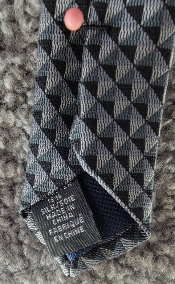 Michael Kors Nassau Geo-Print Tie Men's One Size Black Classic Design Pointed