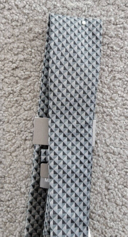 Michael Kors Nassau Geo-Print Tie Men's One Size Black Classic Design Pointed