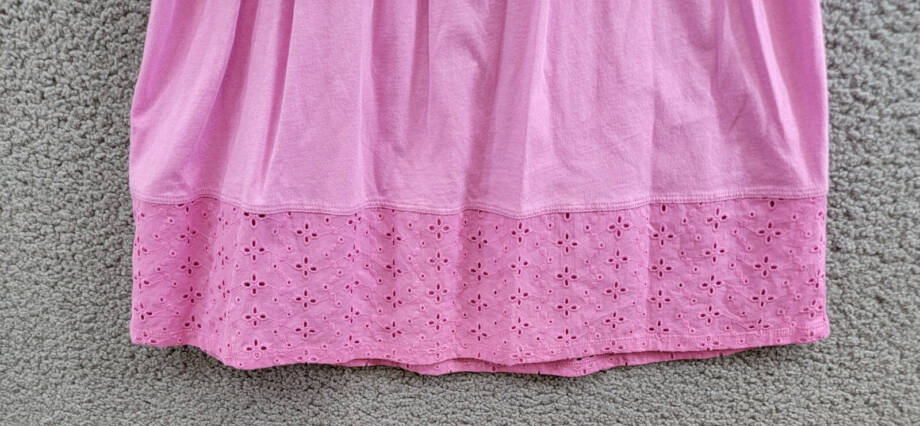 Splendid Smocked Eyelet Dress Girls' 12 Sherbert Solid Square Neck Pullover