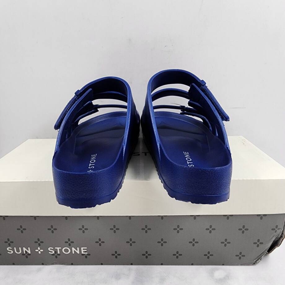 Sun + Stone Bowie Sandal Boys' 4M Navy Solid Stay-put Straps Open Toe Slip On