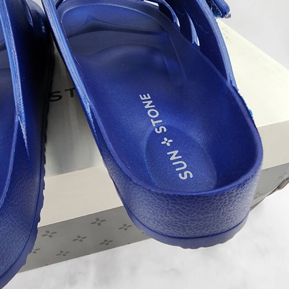 Sun + Stone Bowie Sandal Boys' 4M Navy Solid Stay-put Straps Open Toe Slip On