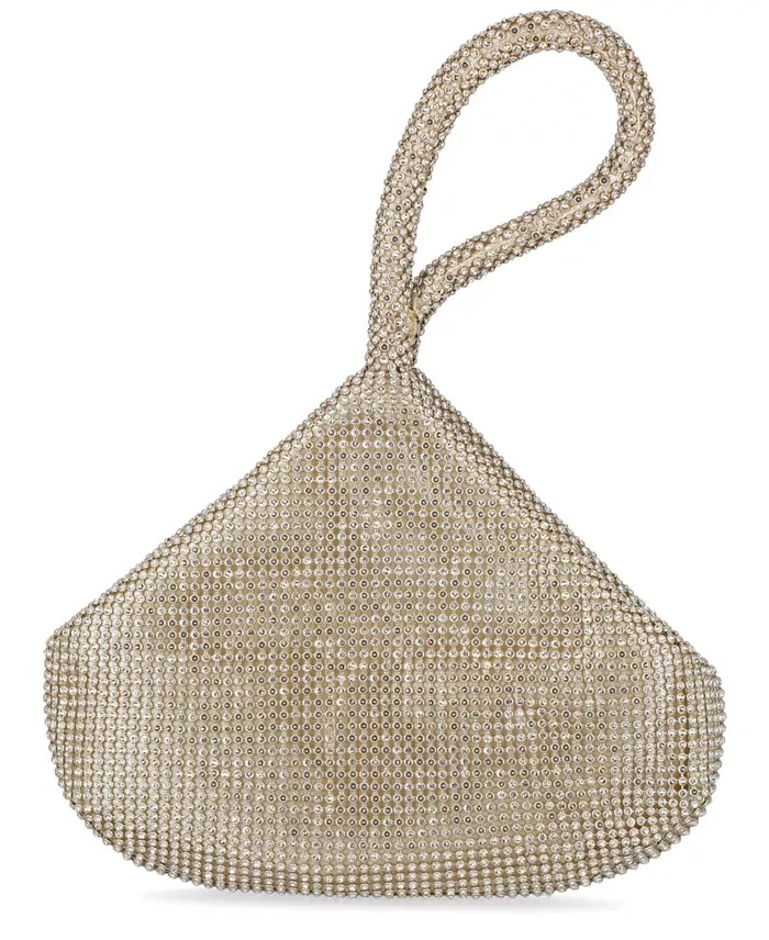 I.N.C. International Concepts Doris Sparkle Mesh Pouch Women's One Size Gold Zip