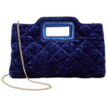 I.N.C. International Concepts Juditth Handle Velvet Clutch Women's OS Sapphire