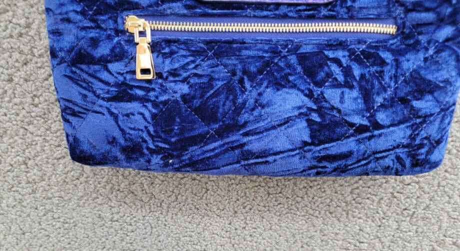I.N.C. International Concepts Juditth Handle Velvet Clutch Women's OS Sapphire
