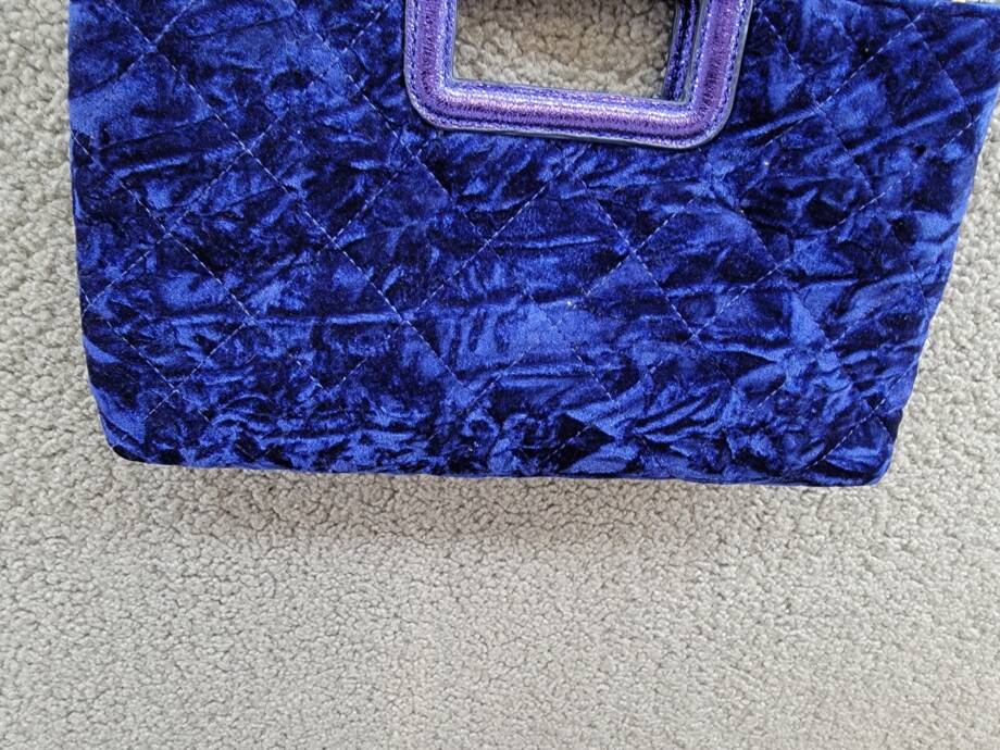 I.N.C. International Concepts Juditth Handle Velvet Clutch Women's OS Sapphire