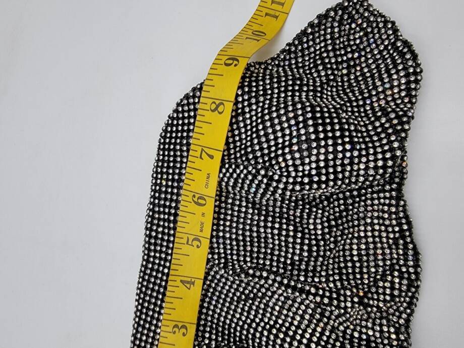 I.N.C. International Concepts Pleated Clutch Women's OS Black Embellished Frame