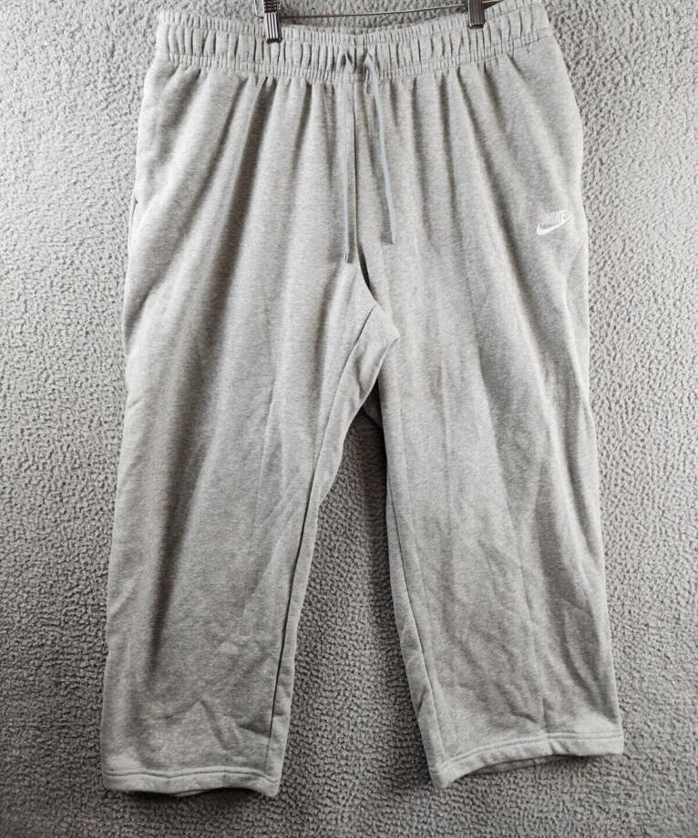 Nike Plus Sportswear Club Fleece Mid-Rise Wide-Leg Sweatpants Women's 1X Grey~