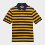Polo Ralph Lauren Stripe Knit Polo Boy's XL (18-20) Yellow Short Sleeve Pullover