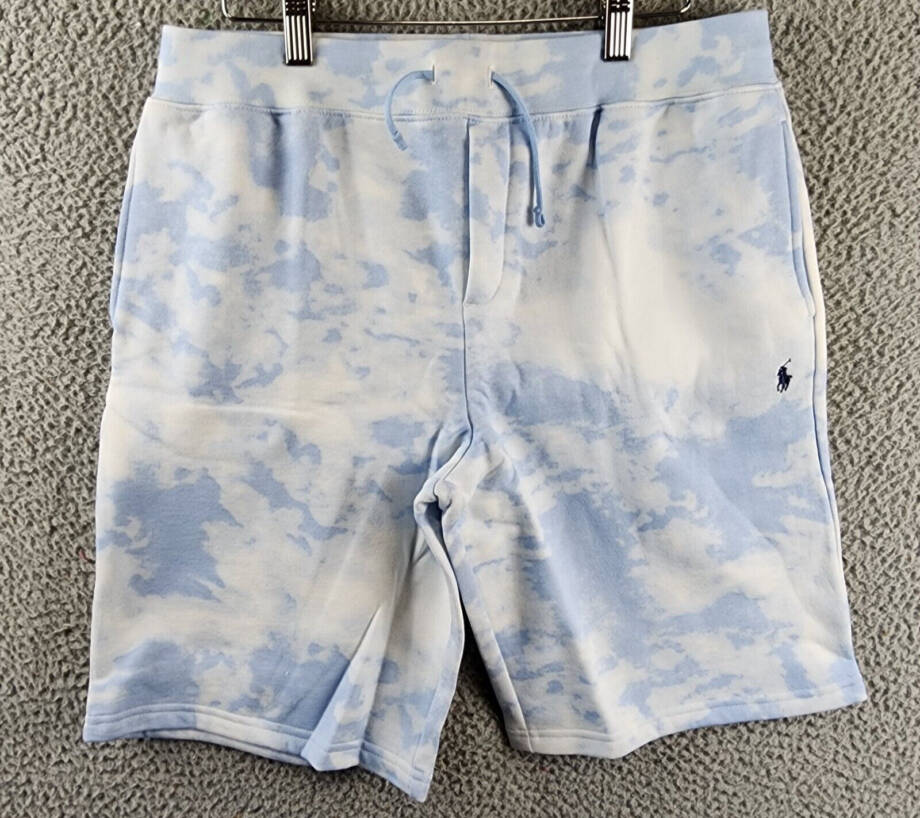 Polo Ralph Lauren Tie-Dye-Print Fleece Shorts Big Boys XL 18/20 Blue Drawstring