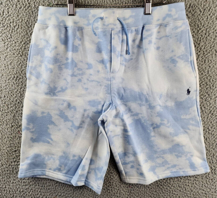 Polo Ralph Lauren Tie-Dye-Print Fleece Shorts Big Boys XL 18/20 Blue Drawstring