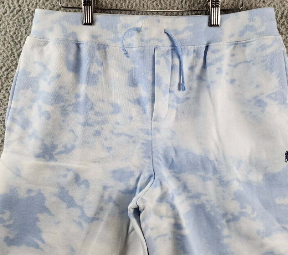 Polo Ralph Lauren Tie-Dye-Print Fleece Shorts Big Boys XL 18/20 Blue Drawstring