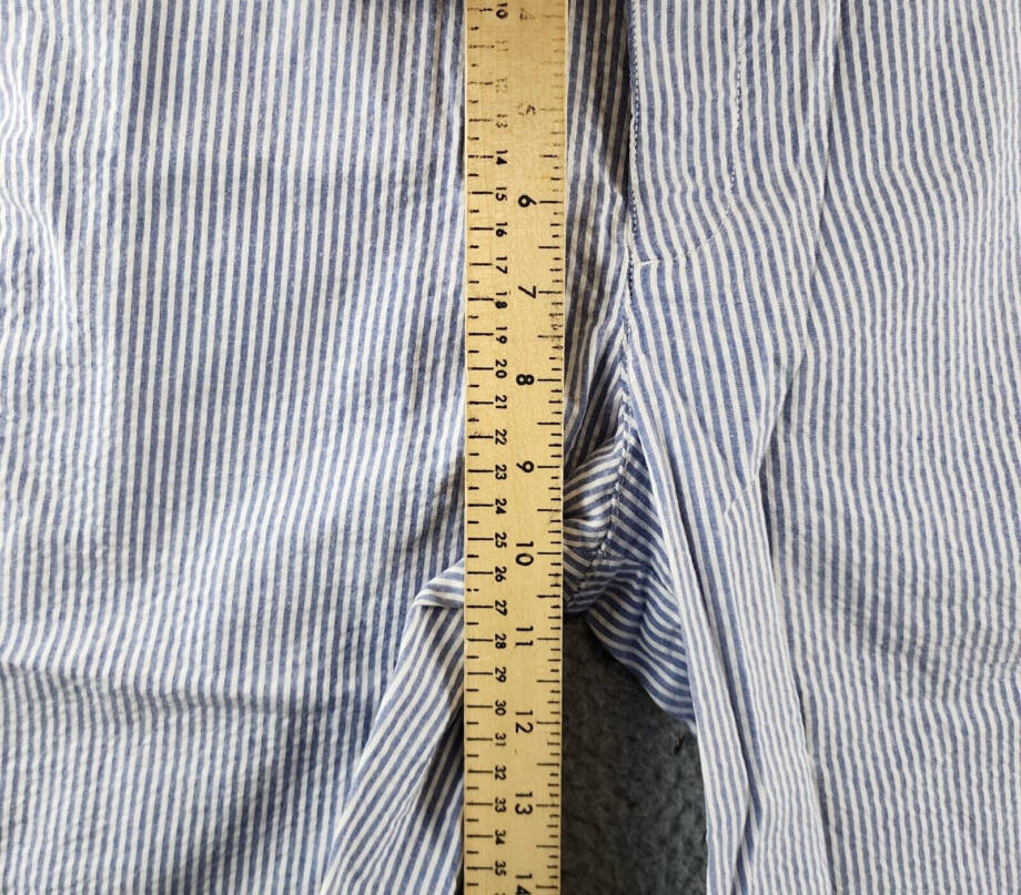 Polo Ralph Lauren Stretch Seersucker Shorts Big Boys 14 Blue/White Zip/Button