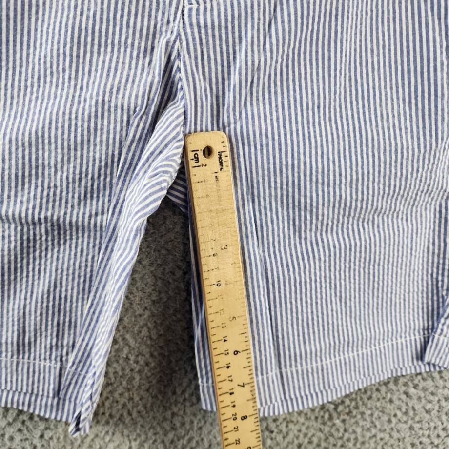 Polo Ralph Lauren Stretch Seersucker Shorts Big Boys 14 Blue/White Zip/Button